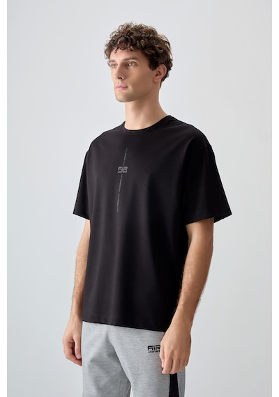 Air Jones Tommy Life Siyah Pamuklu Kalın Yumuşak Dokulu Oversize Fit Baskılı Erkek T-shirt - 88373 Siyah Air Jones Tommy Life Siyah Pamuklu Kalın Yumuşak Dokulu Oversize Fit Baskılı Erkek T-shirt - 88373 Siyah