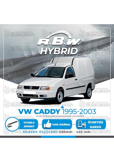 Rbw Hybrid Volkswagen Caddy 1995-2003 Ön Silecek Takımı - Hibrit