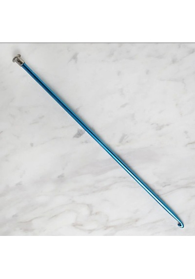 Abarta 5,0mm Renkli Metal Gagalı Örgü Şiş Tunus Tığ 25cm-mavi 1 Adet