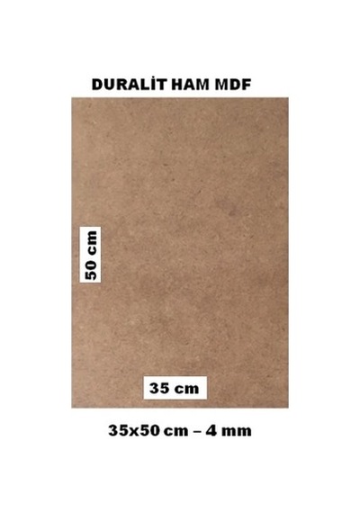 35x50 Duralit Ham Mdf 4 Mm Kalınlık Pürüzsüz Çift Yüzey 1 Adet
