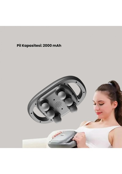 6 Başlıklı Şarjlı Masaj Tabancası 2000 Mah Ergonomik Gövde 15w Motorlu