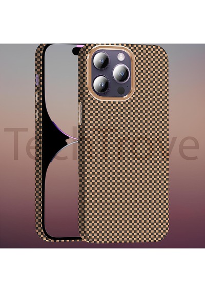 Apple Apple iPhone 14 Pro Max Uyumlu Kılıf Magsafe Şarj Özellikli Karbon Fiber Görünümlü Yüksek Kalite Kapak