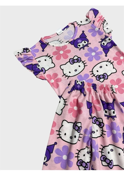 Aliş Kids Kız Çocuk Pembe Sevimli Karakter Desenli Kolları Fırfırlı Kısa Kollu Şortlu Yazlık Pijama Tkımı Aliş Kids Kız Çocuk Pembe Sevimli Karakter Desenli Kolları Fırfırlı Kısa Kollu Şortlu Yazlık Pijama Tkımı