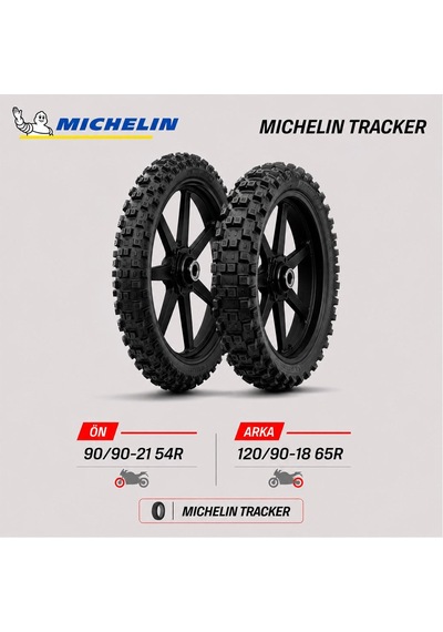 Michelin Tracker 90/90-21 54r - 120/90-18 65r Ön Arka Motosiklet Lastik Takımı