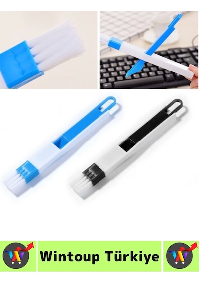Ergonomik Elektronik Kapı Pencere Köşe Zor Nokta Çok Amaçlı Mini Detay Temizlik Fırçası Faraş 2 İn 1