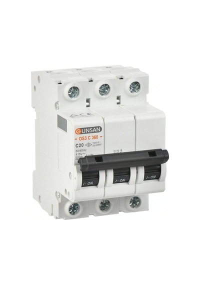 Günsan 3x20a C Serisi 6ka Otomatik Sigorta Os3c360-3c20