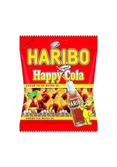 Harıbo Yumuşak Şeker 80 G Happy Cola - Kola Aromalı Şekerleme 2'li Ekonomik Paket - 2 Adet Tarı