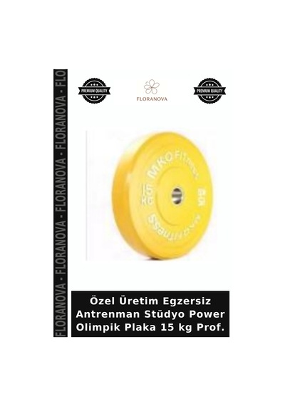 Özel Üretim Egzersiz Antrenman Stüdyo Power Olimpik Plaka 15 Kg Prof.