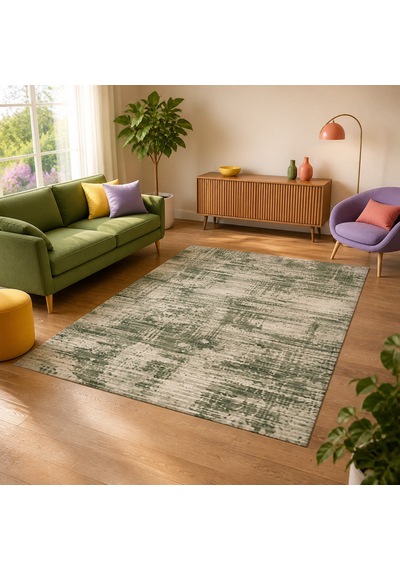 Kartela Halı Riva Halı Kaymaz Taban Makinede Yıkanabilir Halı Adaçayı Yeşili - 200 X 300 Cm