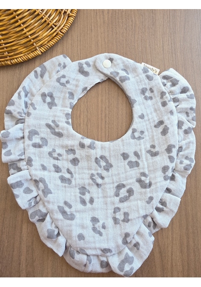 Venedy's Terra Ruffle Trio 3lü Müslin Bebek Önlüğü Seti Ekru