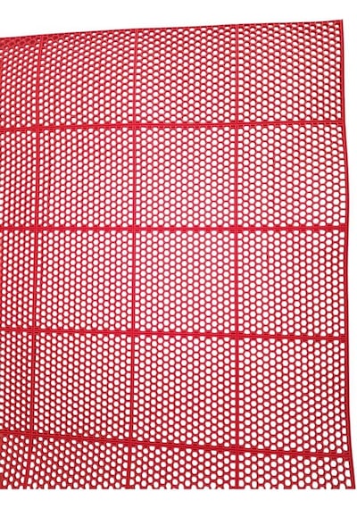 Pvc Kare Paspas 90 X 150 Cm Kırmızı Banyo Kaymaz Yer Zemin Matı