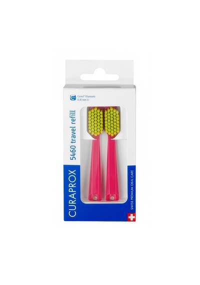 Curaprox Be You Travel Set Yedek 5460 Diş Fırçası Başlığı 2 Li Paket - Kırmızı
