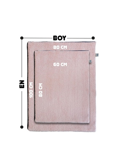 Easymat, Çift Taraflı Kullanılabilen, Çıkarılabilir Kılıflı, Yıkanabilir, Kedi Ve Köpek Matı Pembe-antrasit, 60 X 80