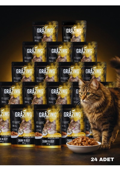 Kedi Yaş Maması Tavuklu 85 Gr X 24 Adet Sağlıklı Gelişim Kolay Sindirim Yetişkin Kediler İçin Hazırlandı