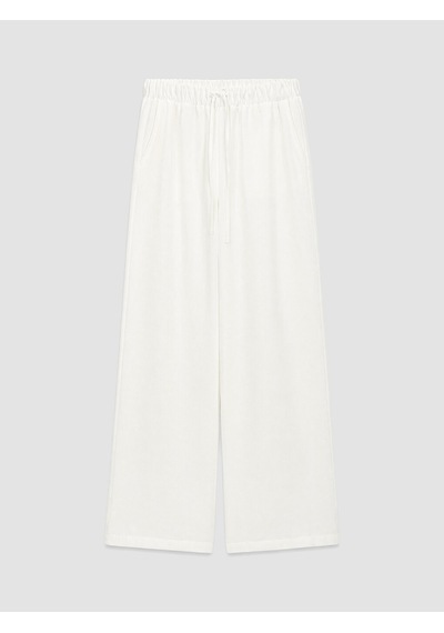 Lcw Modest Beyaz Beli Lastikli Keten Karışımlı Kadın Pantolon
