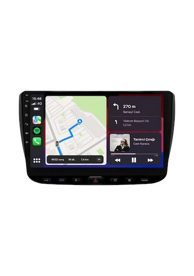 Fiat Punto Android Multimedya 2012-2018 Multijet Carplay Android Auto Navigasyon 8gb Ram 64gb 9"