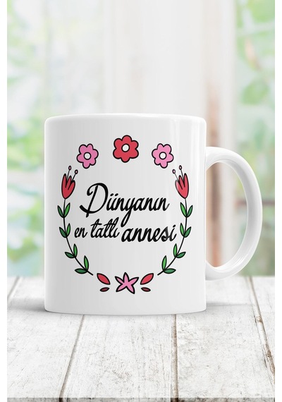 Beyaz Dünyanın En Tatlı Annesi Kupa Bardak