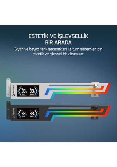 Heatsync Argb Lcd Ekran Kartı Tutucu Beyaz