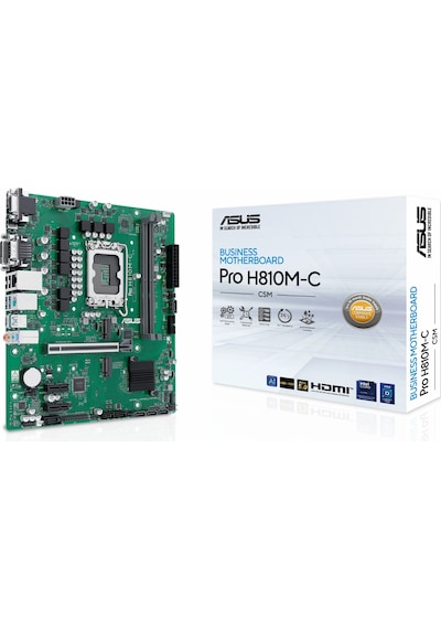 Asus Pro H810m-c-csm Ddr5 6400mhz Oc M.2 Dvı/vga/hdmı/dp/usb-c Pcıe 5.0 1851p Matx Anakart