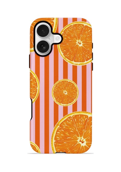 Apple iPhone Uyumlu 17 Vorian Çift Katmanlı Magsafe Kılıf Sunset Orange Grove