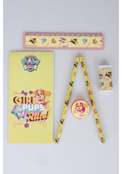 X Dekomus Lisanslı Paw Patrol Pink Paws Collection 6'lı Kırtasiye Seti Not Defteri,2 Adet Kurşun Kalem,cetvel,silgi,kalemtraş Diğer