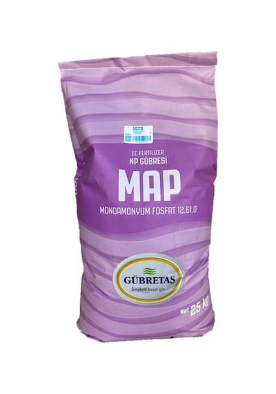 Gübretaş Map 12 61 Azot Fosfor DaMLa Sulama Yaprak Gübresi 25 KG