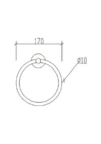 Tema Mare Yuvarlak Havluluk 71208 Krom