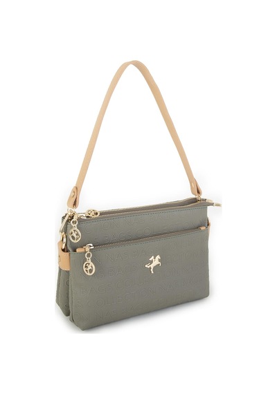 Nas Bag Kadın Çapraz Çanta Camel Gofraj Camel