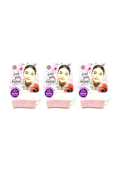 Derma Naturel İpek Yüz Kesesi Ms-31 3 Lü Set