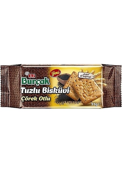 Eti Burçak Çörek Otlu Tuzlu Bisküvi 18 x 91 G