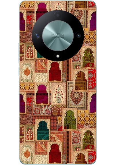 Honor X9b Uyumlu Seccadeler Baskılı Silikon Kılıf Renkli