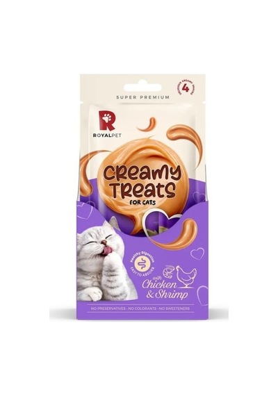Royalpet Kediler İçin Tavuklu, Karidesli Krema Ödül Maması 4x14gr