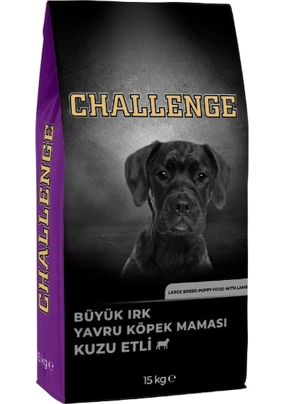 Challenge Kuzu Etli Büyük Irk Yavru Köpek Maması 15 Kg