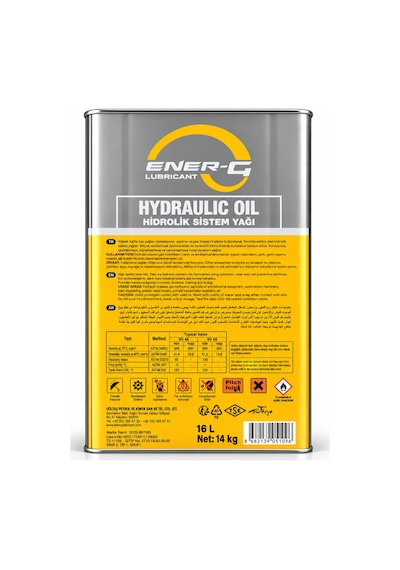 Ener-G 68 Numara Çok Amaçlı Hidrolik Sistem Yağı 16 L