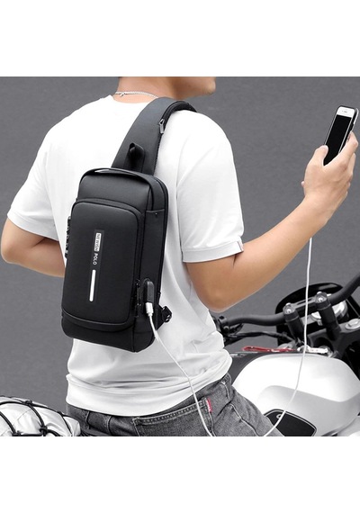 Çanta Yurdu Newish Polo Bodybag Sling Sırt Ve Göğüs Çantası Siyah