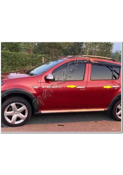 Dacia Sandero Krom Kapı Kolu 2008-2012 4 Kapı Paslanmaz  Çelik