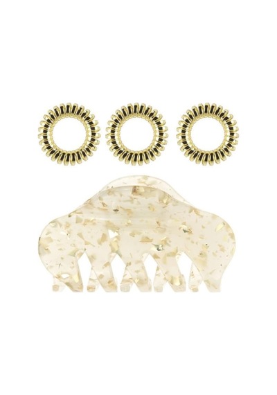 Invisibobble - Set S Apres Ski Golden Glamour -3 Spiral + 1 Klipsli Saç Tokası Diğer