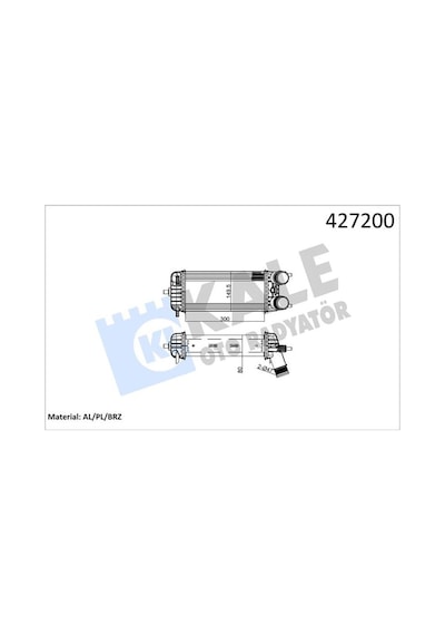 Kale 020cac140 Turbo Radyatörü Ford Courier 14 1.5 Tdci Jt76 6k775 Da-jt76 6k775 Ba