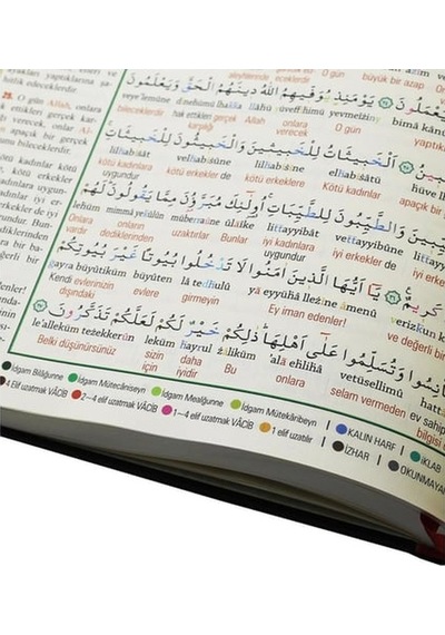 Kuranı Kerim 7 Özellikli Arapça Satır Arası Türkçe Okunuş Kelime