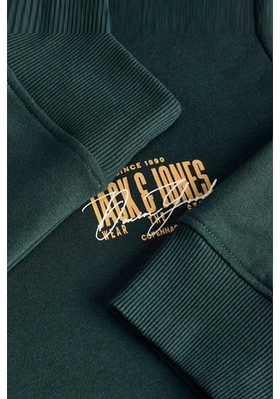 Jack & Jones Jack&jones 12298492 Jjaero Sweat Crew Neck Scarab Erkek Sweatshirt Yeşil