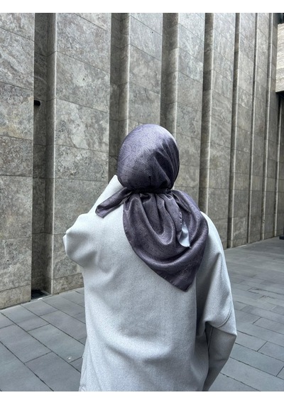 Qalortex Scarf Pamuklu Soft İnci Desen Eşarp-vizon