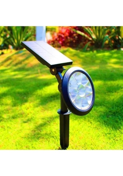 18w Güneş Enerjili Bahçe Armatürü 9 Led 3200k Günışığı, Ip65 Su Geçirmez Solar Spot Lamba, 200 Lümen, K Genel