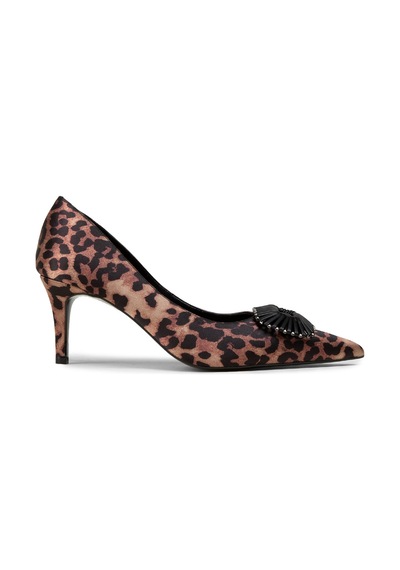 Deery Kadın Leopar Desenli Toka Aksesuarlı Topuklu Ayakkabı - V3091zlprm01 Kahverengi Deery Kadın Leopar Desenli Toka Aksesuarlı Topuklu Ayakkabı - V3091zlprm01 Kahverengi