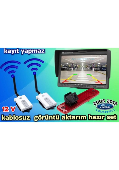 Kablosuz Transit 2016-2013 Uyumlu Park Kamerası Ve 7 İnç Monitör 12 V
