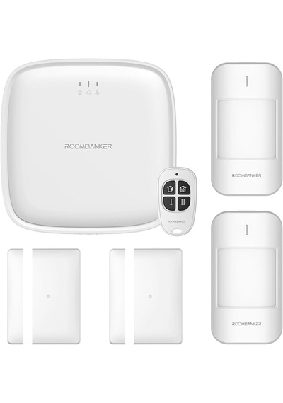 Roombanker Home Security Kıt 2 Home Security Hub Station 1 Pır Sensor- Door Magnetic Sensor-keyfob