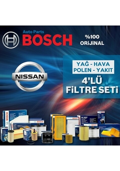 Nissan Qashqai 1.6 Dcı Bosch  Filtre Bakım Seti 2014-2018