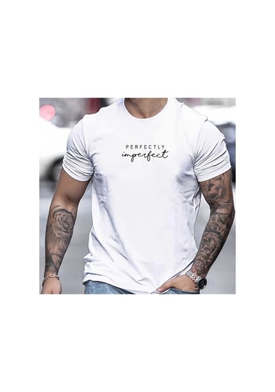 Caddemia Yaz Moda Rahat Gevşek Spor Klasik Mükemmel Mektup Baskılı Yuvarlak Boyun Kıs Beyaz 2XL