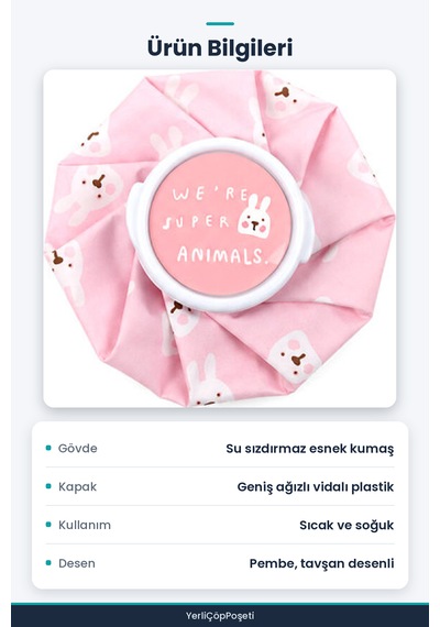 Buz Torbası - Sızdırmaz Kapaklı - Yeniden Kullanılabilir Pembe