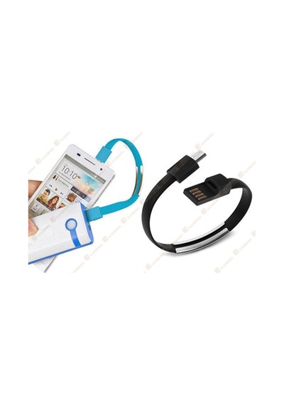Bileklik Şeklinde Micro Usb Şarj Ve Data Kablo (533632819)-Mavi