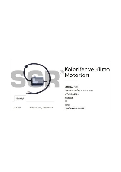 R12 Toros Kalorifer Motoru